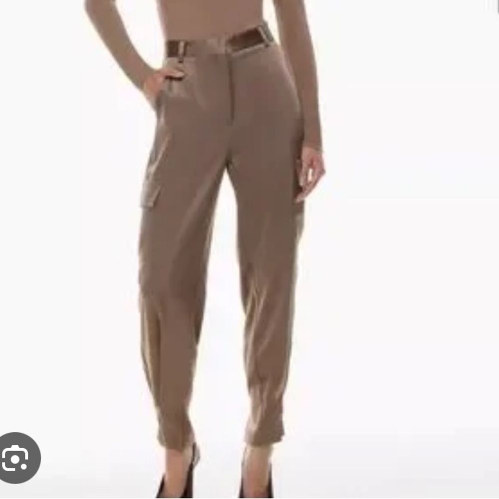 Babaton Taupe Cargo Trousers